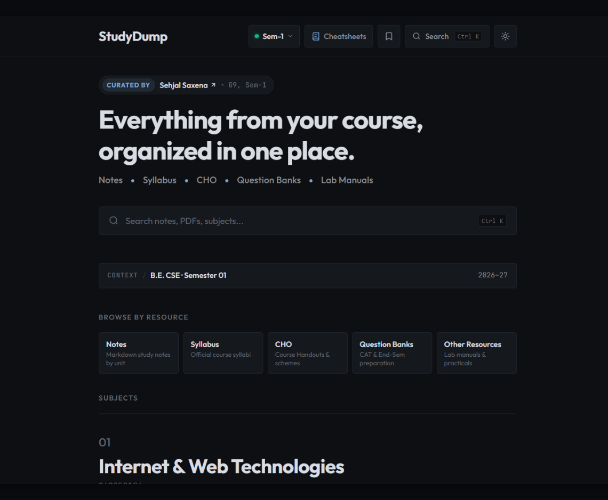 StudyDump academic platform preview