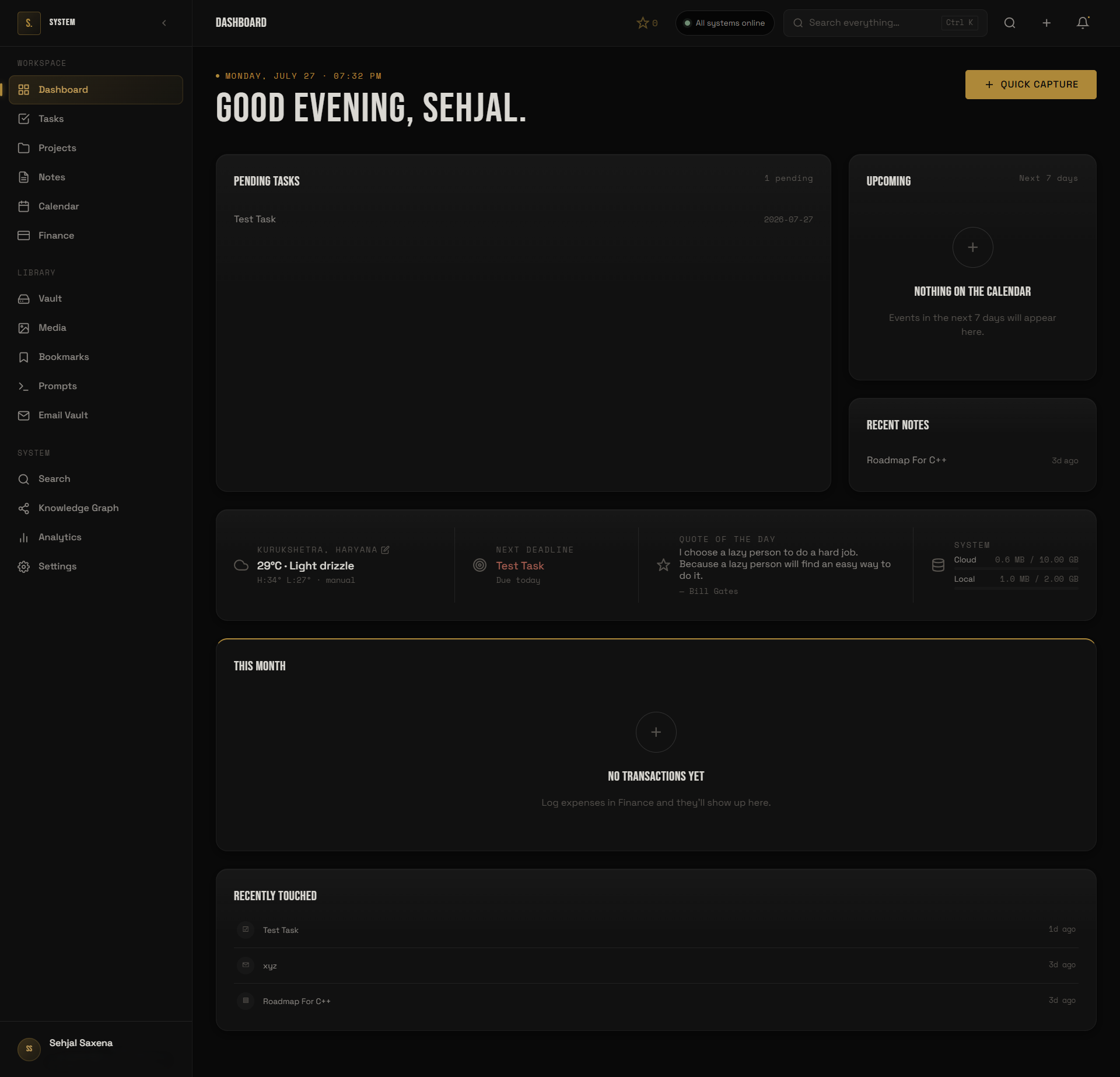 Personal OS preview